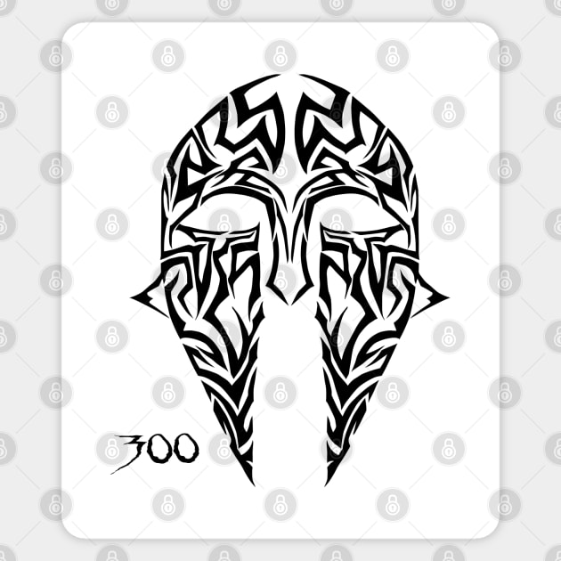 Spartan warrior helmet Sticker by D_Machine